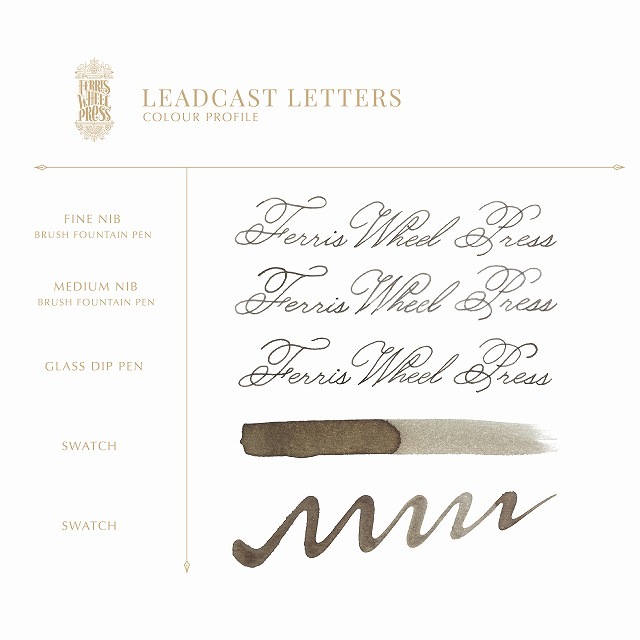 【7/5発売】Ferris Wheel Press The Print Shoppe Collection 【Leadcast Letters】 Ink 38ml