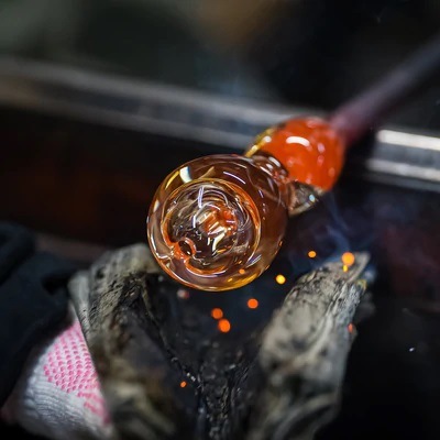 津軽びいどろ にほんの色 ふうけい 一輪挿し 夏の田園