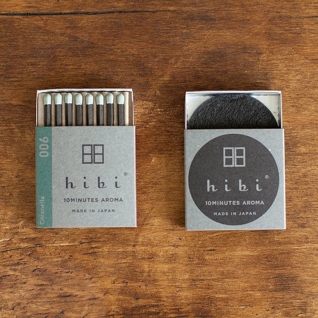 hibi 着火具がなくても使えるお香スティック（8本入り）