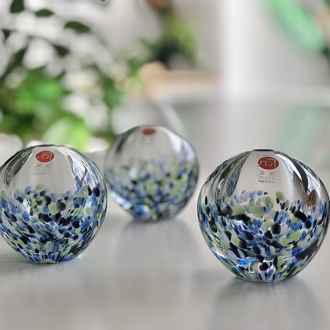 津軽びいどろ にほんの色 ふうけい 一輪挿し 宵の蛍