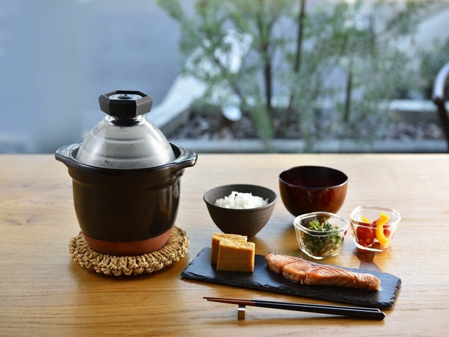HARIO フタがガラスのご飯釜（1-2合用）