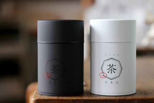 コノハト茶葉店 オリジナル茶缶 梅紋かぶせ缶（S）