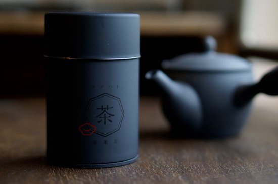 コノハト茶葉店 オリジナル茶缶 梅紋かぶせ缶（S）