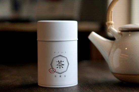 コノハト茶葉店 オリジナル茶缶 梅紋かぶせ缶（S）