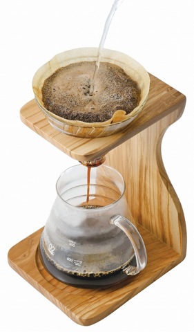 HARIO V60シングルスタンドオリーブウッドスタンドセット