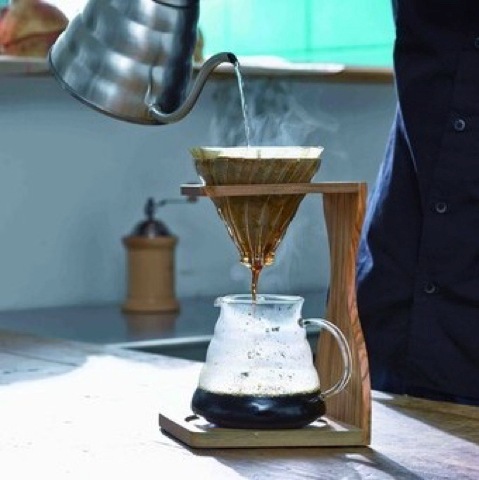 HARIO V60シングルスタンドオリーブウッドスタンドセット