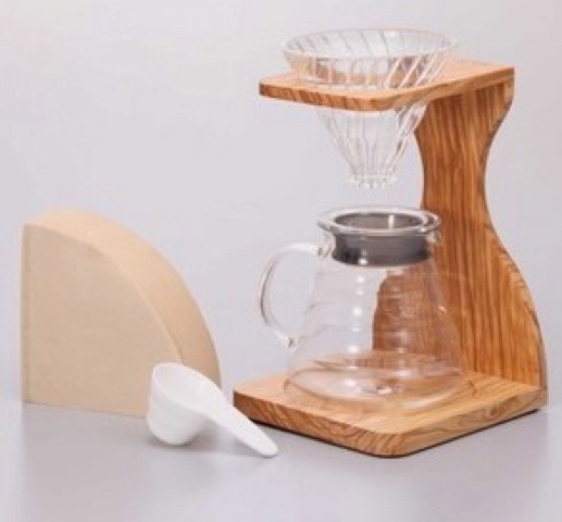 HARIO V60シングルスタンドオリーブウッドスタンドセット