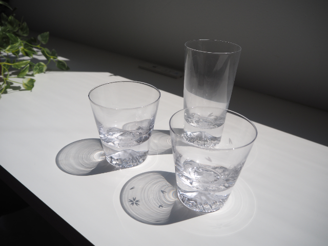 田島硝子 富士山ロック桜切子グラス