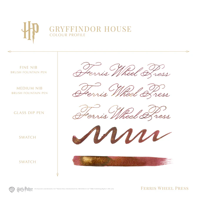【11/21発売】限定品 Ferris Wheel Press Houses of Hogwarts 【Gryffindor House】 Ink 38ml
