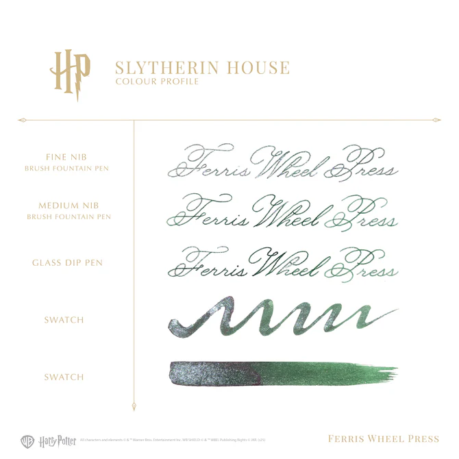 【11/21発売】限定品 Ferris Wheel Press Houses of Hogwarts 【Slytherin House】 Ink 38ml