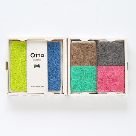 【今治タオル/ギフト】Otta ハーフタオルハンカチ同柄3枚組ギフトセット 15-02
