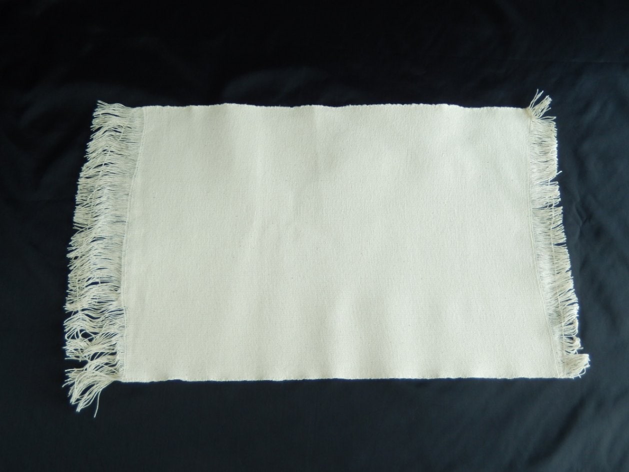 綿100%厚手テーブルセンター　25×35cm+房　10枚