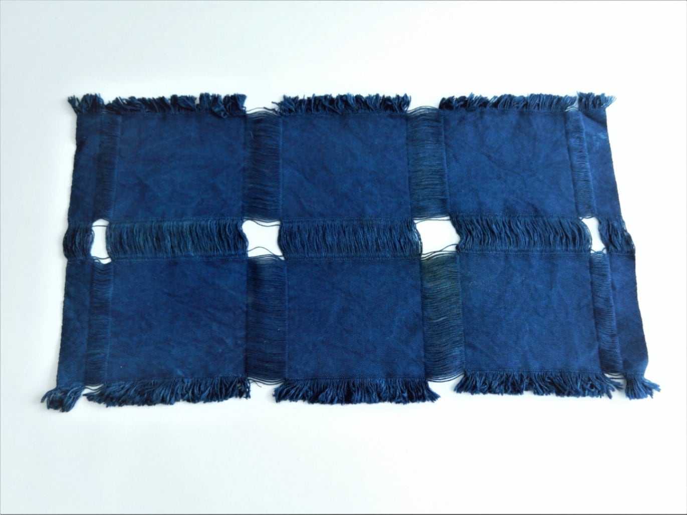 綿100％ 6枚綴りコースター 10×10cm+房 1組 | 新商品 | 藍熊染料株式