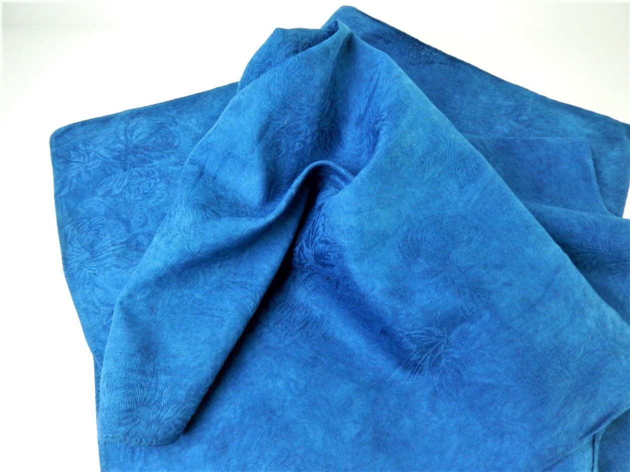 綿100% 花柄ジャガードハンカチ　52×52cm　1枚