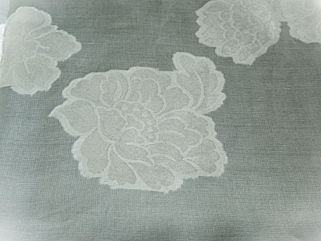 絹100% 花柄カットジャガードスカーフ　約90×90㎝　5枚