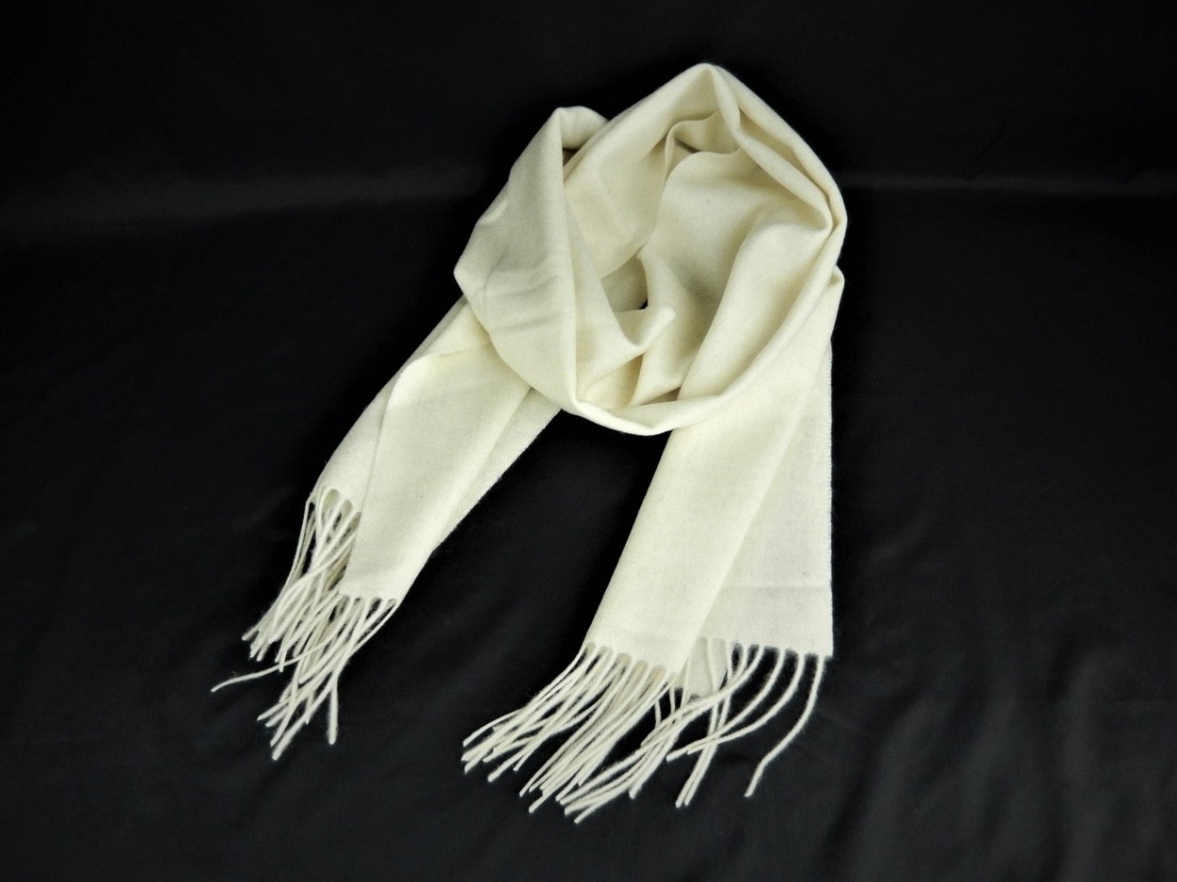 ウール100％シンプルマフラー房付R08　約32×165cm+房　10枚