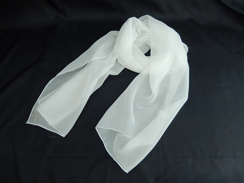 絹100% 6匁シフォンストール　約54×160cm　1枚