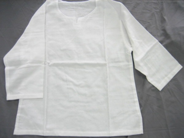 綿100%2重ガーゼ7分袖Tシャツブラウス(L) 1枚