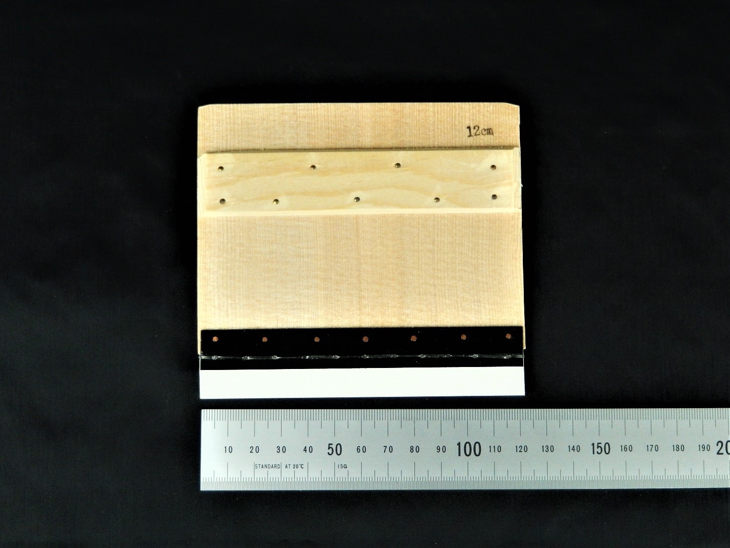 駒ベラ・白ゴム付　12cm Komabera , Wooden squeege(spreader) with rubber