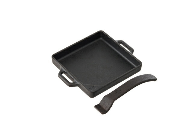 (2021年モデル先行販売)LOGOS/ロゴス アイアンMYグリルPAN・スクエア アイアンマイグリルパン スクエア 鋳鉄 サイズ20×16×3.4cm 薪ストーブの料理に