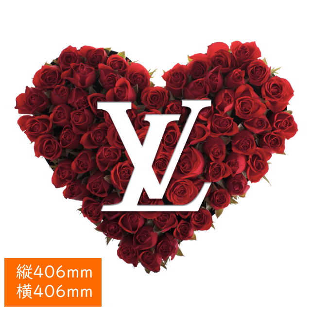 アモアアート AMOUR ART LV HEART ルイ・ヴィトン (LOUIS VUITTON)とハートの形をモチーフにした海外アート作品 アートパネル キャンバス生地 406mm×406mm