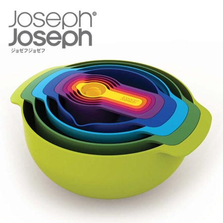 JosephJoseph(ジョセフジョセフ)NEST9プラス/ネスト9プラス お祝いプレゼントにも最適な9つのキッチンツールが鮮やかで美しいセット 新築祝いや結婚祝い