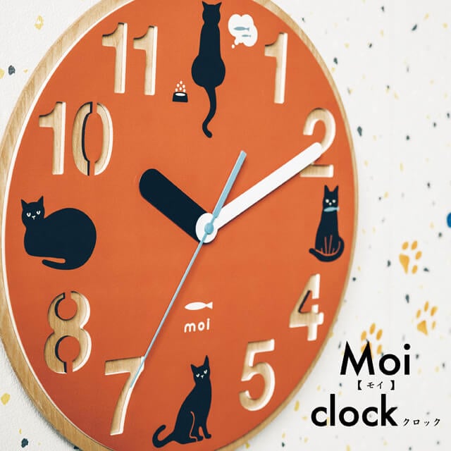 Moi/モイ 壁掛け時計 掛け時計 クロック スイープムーブメント採用で静音 寝室やリビングにも最適 インテリア おしゃれ かわいい 北欧 CL-3847 インターフォルム
