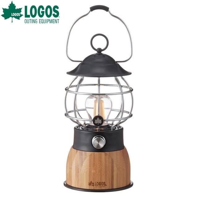 LOGOS/ロゴス Bamboo コテージランタン クラシカルモダンなLEDランタン 充電式で携帯、スマホにも充電可能なテーブルランタン 無段階調光
