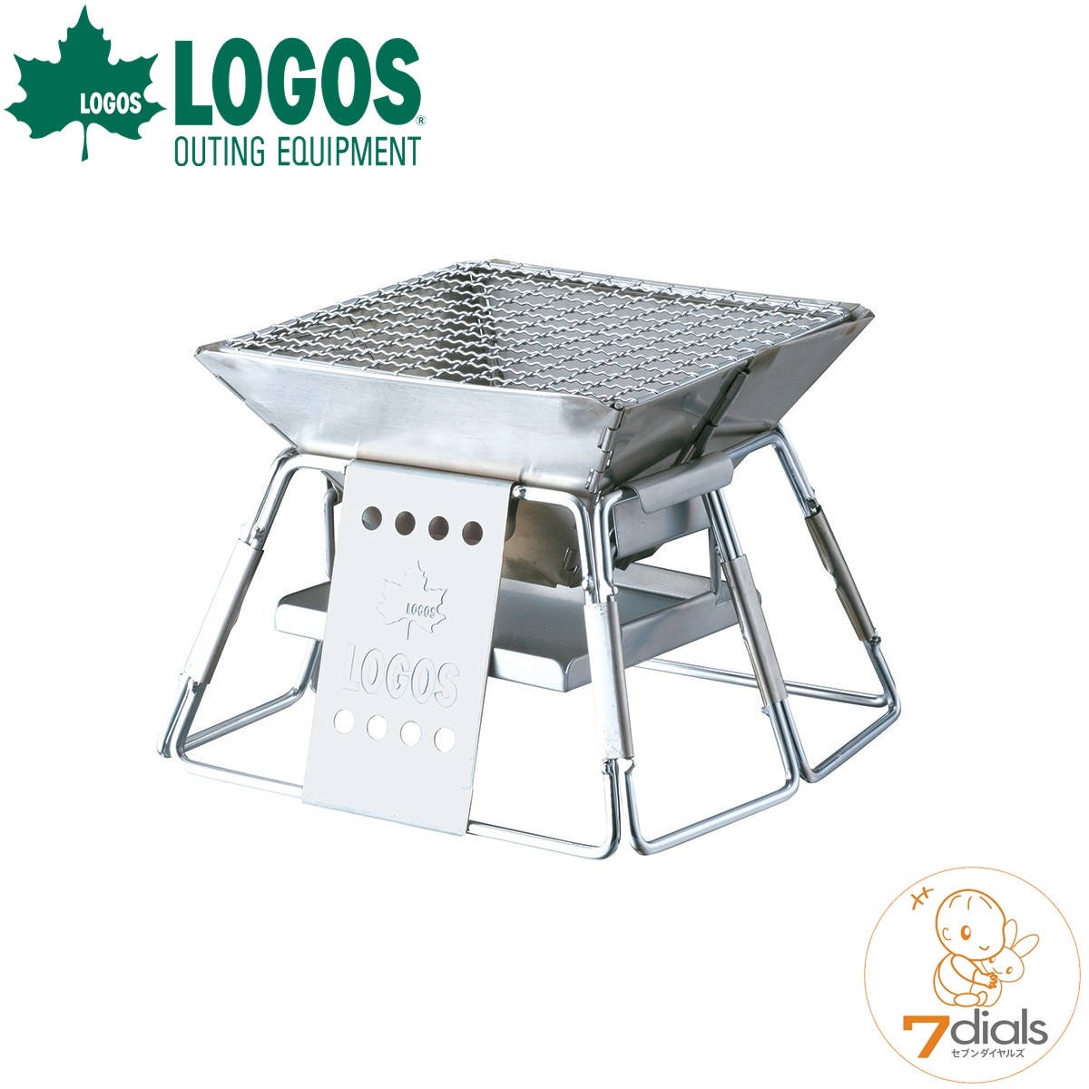 LOGOS/ロゴス ピラミッドグリル・コンパクト 卓上で炭火焼きが楽しめるロゴスのピラミッドグリル ソロキャンプでも役立つ焚火台としてもOK BBGコンロ キャンプ