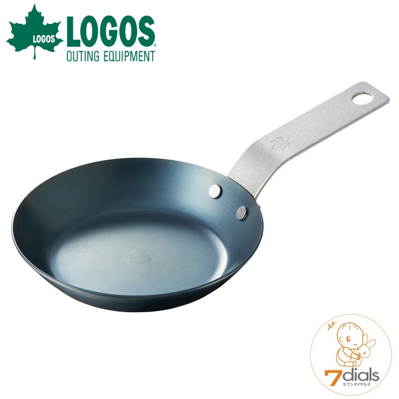 LOGOS/ロゴス 鉄の職人グリルパン13 小型フライパン こだわりのヘラ絞り加工でつくられた日本製 IH対応 持ち運びやすい取手は短く設計