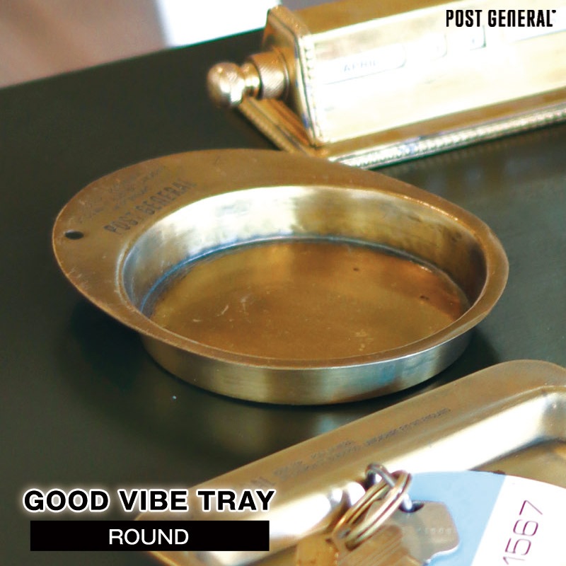 (クリックポスト発送)POST GENERAL/ポストジェネラル GOOD VIVE TRAY ROUND グッドバイブトレーラウンド ビンテージ風マネートレー 釣銭入れ
