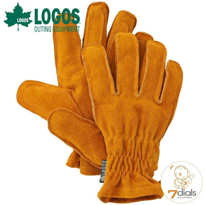 LOGOS/ロゴス BBQ耐熱レザーグローブ L 本格仕様の牛革製レザー耐熱性グローブ 大柄な男性向けのLサイズ BBQや焚き火、薪ストーブ使用時の手の保護に