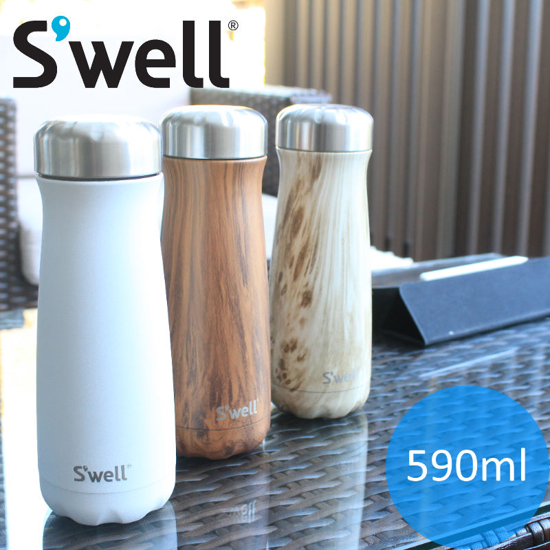 Swell Bottle590ml/スウェルボトル590ml 水筒 おしゃれ 直飲みステンレスボトル 口径が大きく洗いやすく氷も入れやすい形状