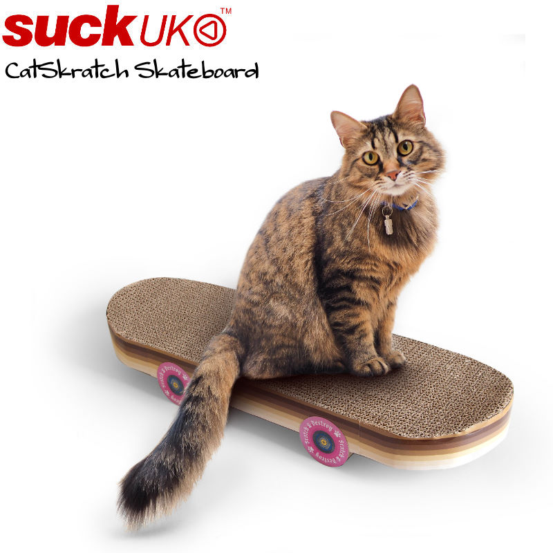 SUCK UK/サックユーケー キャットスクラッチスケートボード CatSkratch Skateboard スケートボードのデザインをしたネコの爪とぎ 猫 つめとぎ 爪研ぎ
