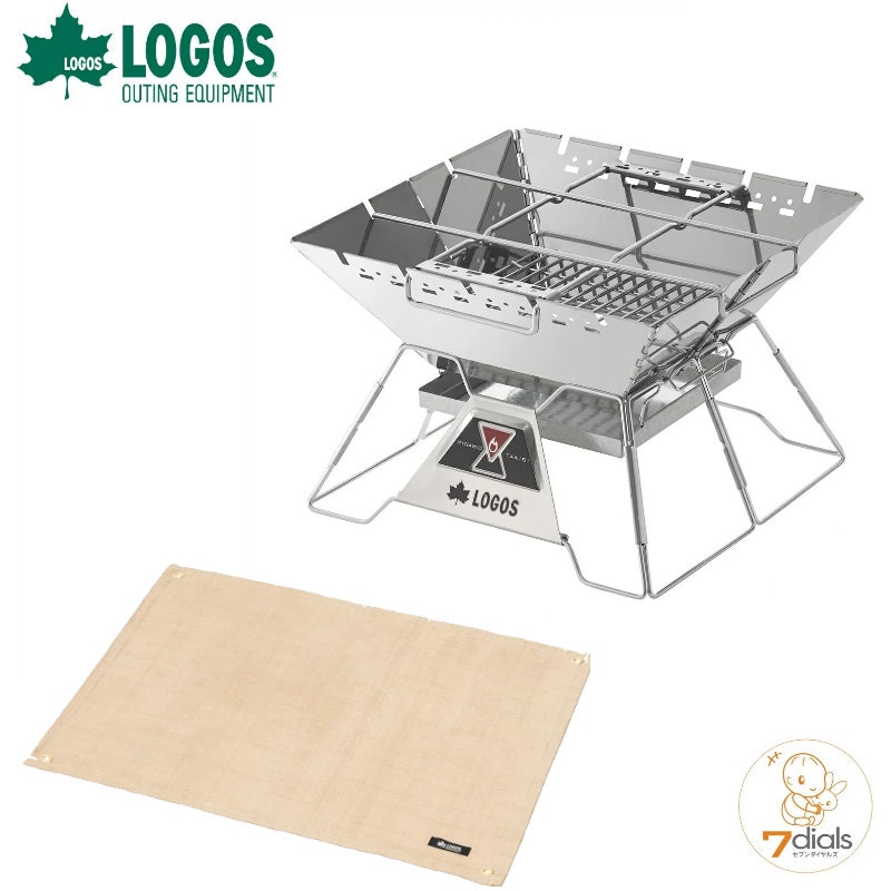 (お得セット)LOGOS/ロゴス LOGOS the ピラミッドTAKIBI Lサイズとたき火台シート80cm×60cmの2点セット トク付きで料理も楽しめる本格焚火台