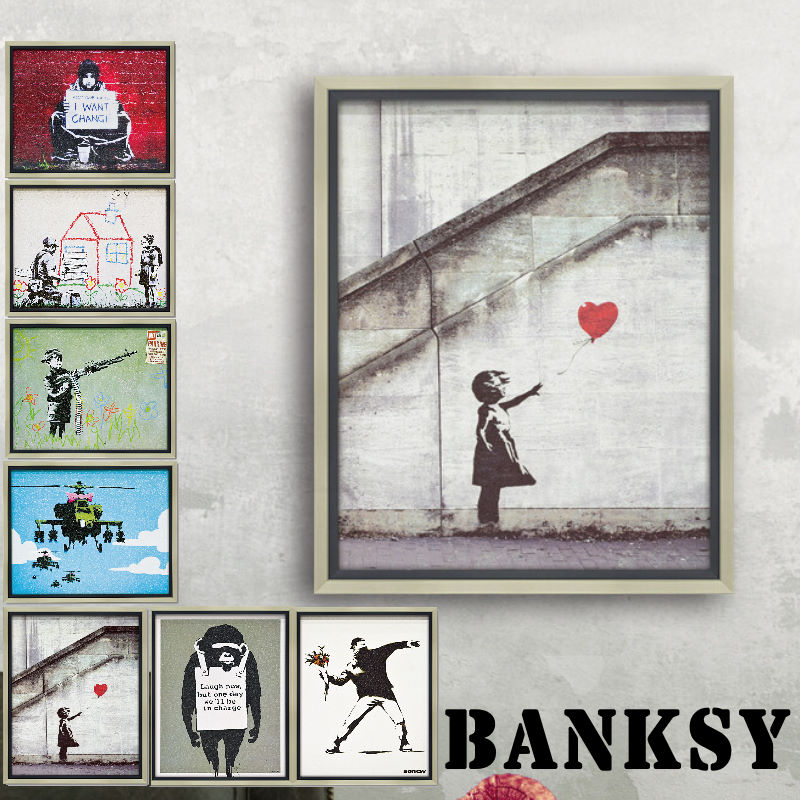 BANKSY/バンクシー アートパネル 絵 ポスター バンクシーの