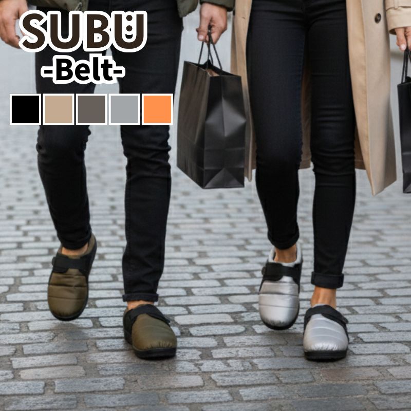 SUBU/スブ Belt ベルト冬用サンダル パーマネントコレクション 冬用のおしゃれで暖かいサンダル 起毛加工で暖かい 4層構造のクッションインソール