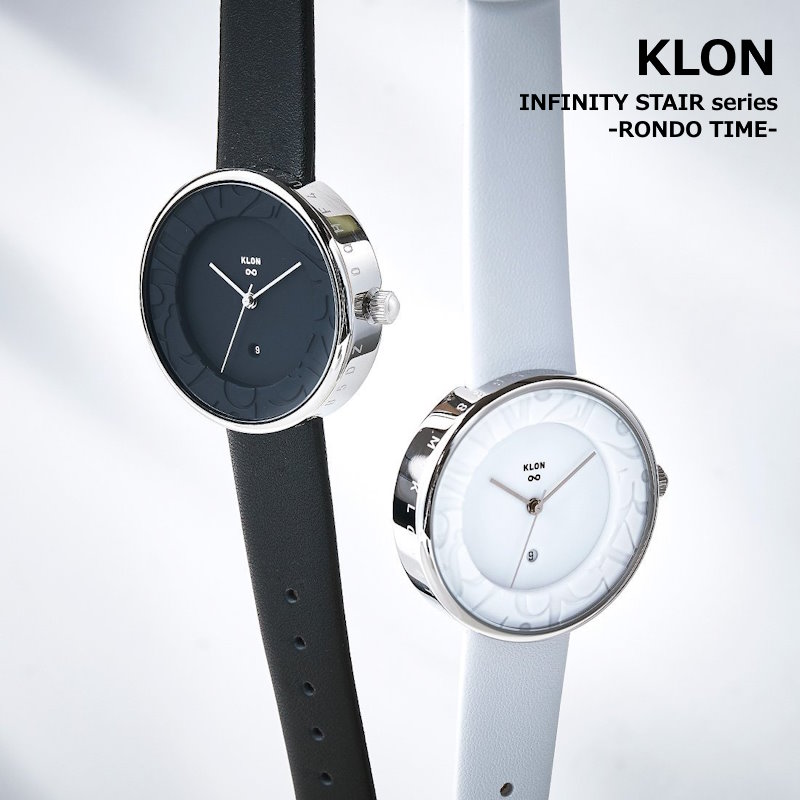 KLON/クローン INFINITY STAIR series -RONDO TIME- 腕時計 ウォッチ デザインウォッチ 彫刻のレリーフのように半立体構造に仕立てた奥行き感のあるデザイン