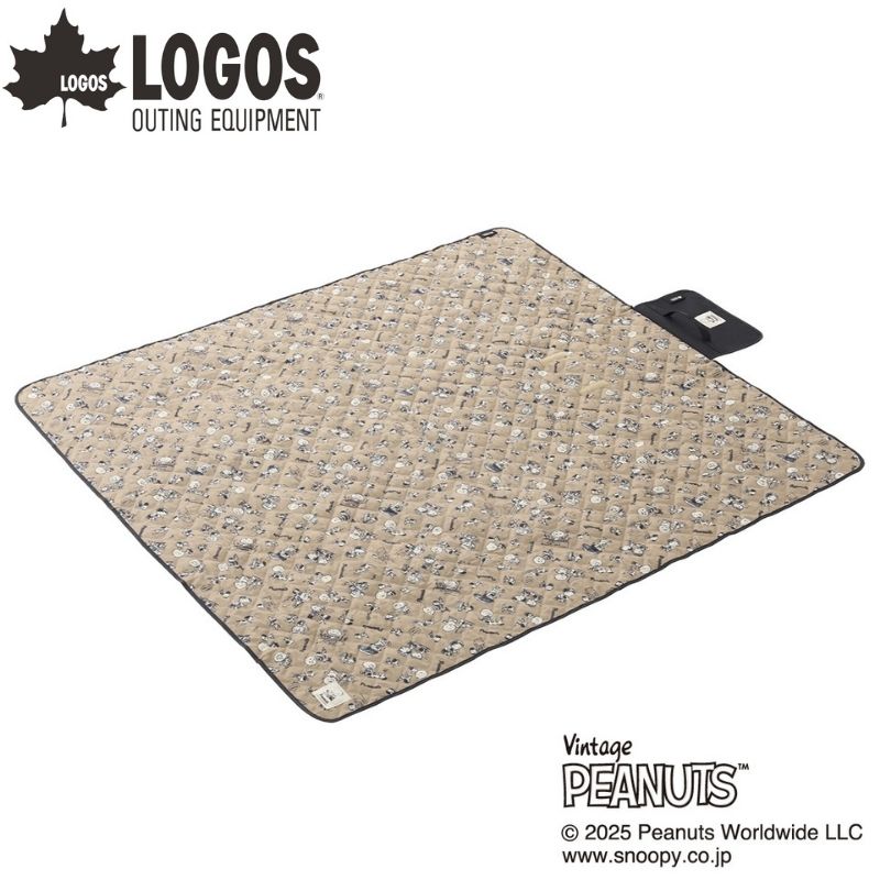 LOGOS ロゴス SNOOPY スヌーピー (PEANUTS 75years) キルティングシート クッション性のあるキルティング素材 ふんわりやさしい座り心地 軽量かつコンパクト