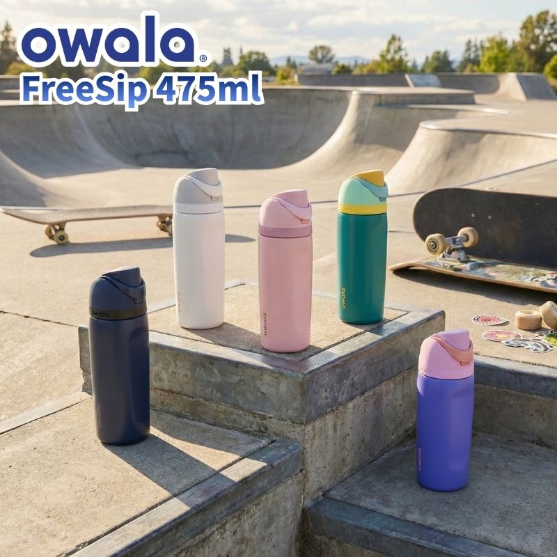 owala オワラ FreeSip 475ml フリーシップ 16oz 3重ステンレス構造の保冷ボトル ストローと直飲みの特許取得の2WAY仕様 おしゃれボトル