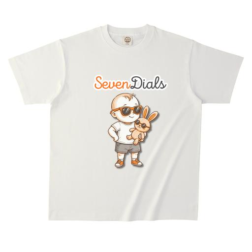 7dials セブンダイヤルズ プチワイルドレーベル SevenDials ビッグキャラ オリジナルTシャツ オーガニックコットン100%