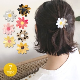 ヘアクリップ バンスクリップ アセテート 花 フラワー レディース ヘアアクセサリー 韓国風 可愛い 【送料pt100】|ヘアクリップ|ヘアアクセサリー