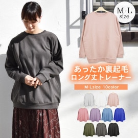 トレーナー スウェット 裏起毛 レディース トップス ビッグ ゆったり 大きい プルオーバー 長袖 【送料pt100】|裏起毛
