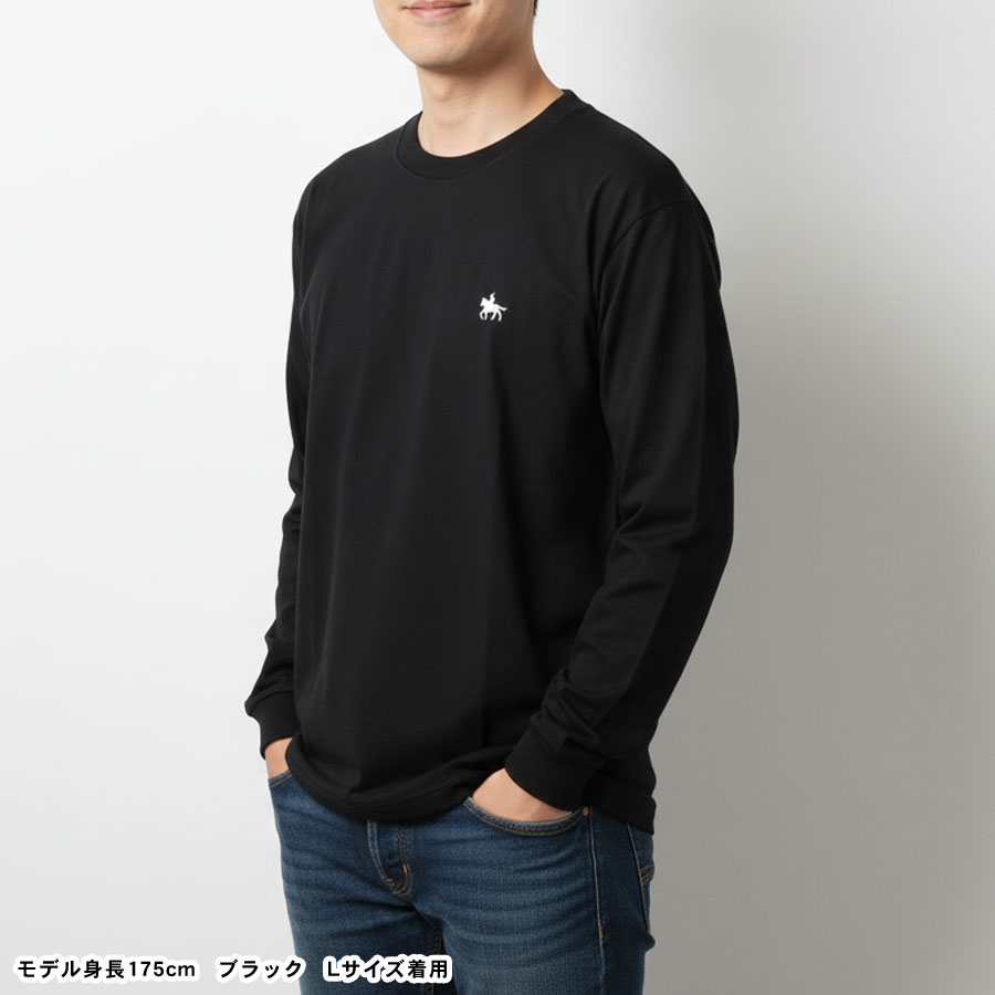 ロンT カットソー Tシャツ 政宗 長袖 仙台藩 伊達政宗 騎馬像 ユニ