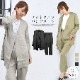 スーツ レディース ジャケット パンツ ロングパンツ セットアップ 上下セット 2点セット ノーカラー 【送料pt100】|３月|新作