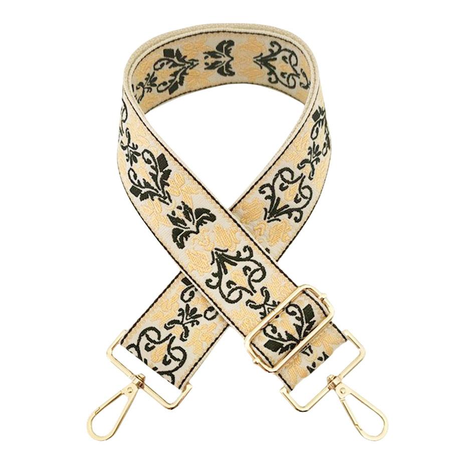 ショルダーベルト 幅広 刺繍 太め 編み込み ショルダーストラップ 単品