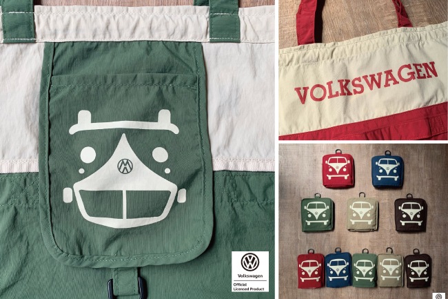 ポケッタブルツートントートバッグ レギュラーサイズ【VW T1 BUS】