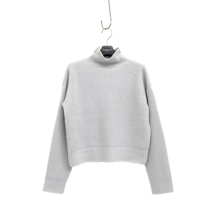 FOXEY フォクシー ニットトップ カシミヤドリーム セーター アンティークブルー 38 42202-KATOF
