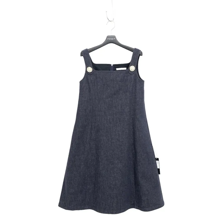 FOXEY NEWYORK フォクシー ドレス マティアス コットンデニムジャンパースカート ワンピース 44224-NSOOE