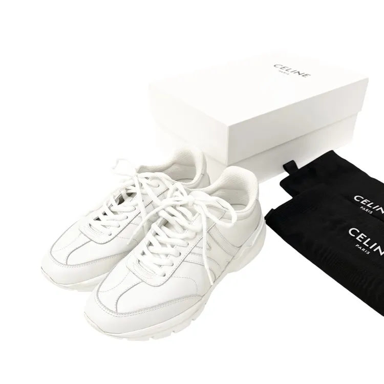 CELINE セリーヌ ランナー CR-01 トリオンフモチーフ スニーカー ホワイト 37 RM0293